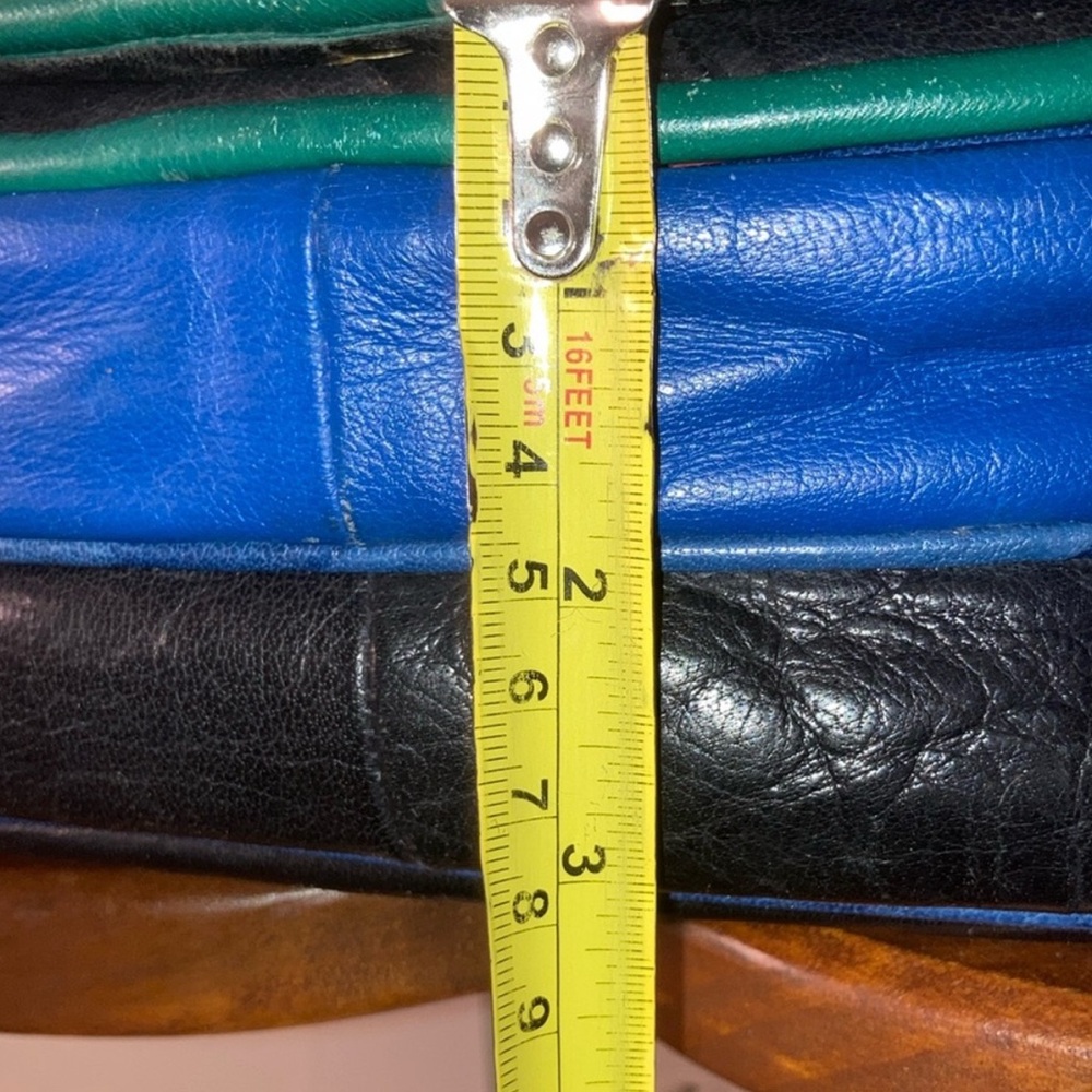 Vintage Color-block 80’s 90’s Leather  Bag - Picture 11 of 13
